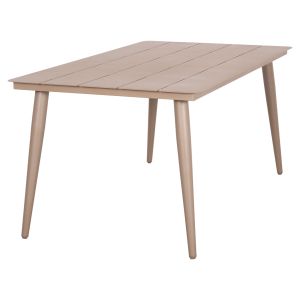 Aluminum rectangular dining table Higer Hm6291.04 cappuccino 160x90x78cm.