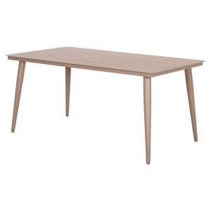 Aluminum rectangular dining table Higer Hm6291.04 cappuccino 160x90x78cm.