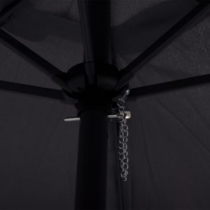 Aluminum umbrella 2.50m with 6 spokes gray fabric Hm6030.10