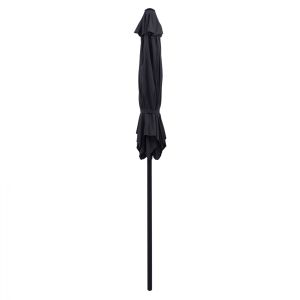 Aluminum umbrella 2.50m with 6 spokes gray fabric Hm6030.10