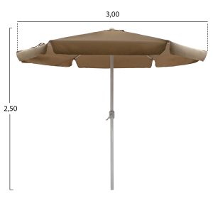 Aluminum umbrella D3m Hm6003.02 mocha with lift