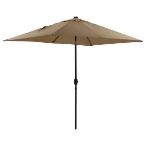 Aluminum umbrella Hm6029.02 rectangular taupe 262x170x253cm