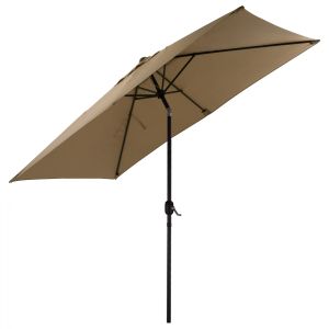Aluminum umbrella Hm6029.02 rectangular taupe 262x170x253cm
