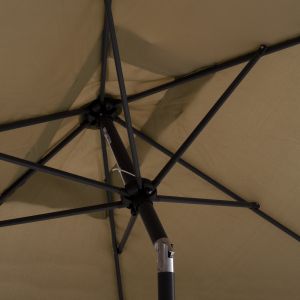 Aluminum umbrella Hm6029.02 rectangular taupe 262x170x253cm