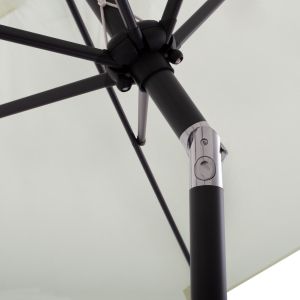 Aluminum umbrella Hm6029,10 rectangular adjustable beige gray 262x170x253cm