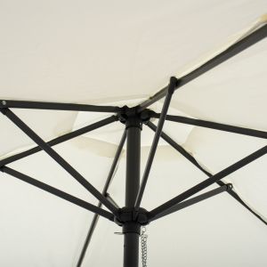 Aluminum umbrella Hm6030,02 beige gray D250x236cm