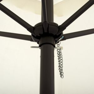 Aluminum umbrella Hm6030,02 beige gray D250x236cm