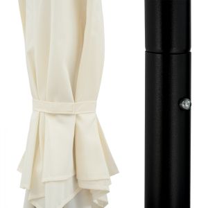 Aluminum umbrella Hm6030,02 beige gray D250x236cm