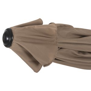 Aluminum umbrella with 6 spokes Kacen Hm6030,04 mocha-anthracite D250x236hcm