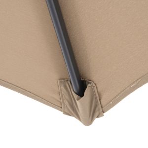 Aluminum umbrella with 6 spokes Kacen Hm6030,04 mocha-anthracite D250x236hcm