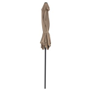 Aluminum umbrella with 6 spokes Kacen Hm6030,04 mocha-anthracite D250x236hcm