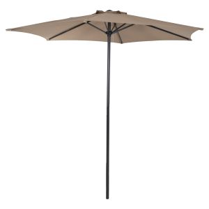 Aluminum umbrella with 6 spokes Kacen Hm6030,04 mocha-anthracite D250x236hcm