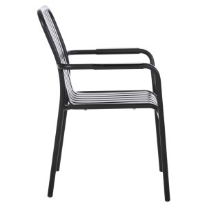 Алуминиево кресло Rachel Hm6088,01 черно 63x58x85cm Hm6080