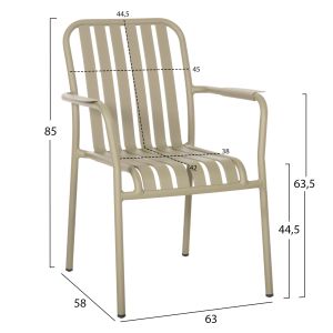 Aluminum armchair Rachel HM6088,07 dark green 63x58x85cm HM6080