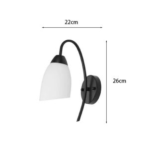 Wall lamp Berak Led metal in black and white color 10x10x17cm