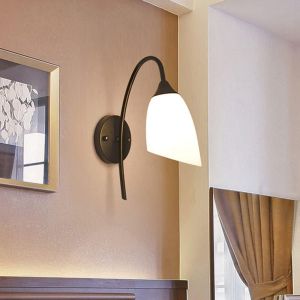 Wall lamp Berak Led metal in black and white color 10x10x17cm