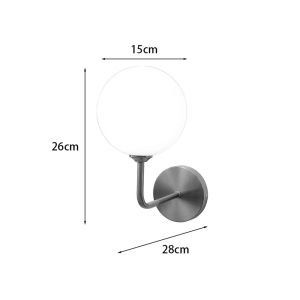 Wall lamp Cebron G9 metal in golden-white color 15x25x28cm