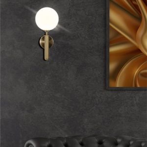 Wall lamp Genka G9 metal in golden-white color 15x23x34cm