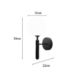 Wall lamp Genka G9 metal in black and white color 15x23x34cm