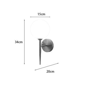 Kerlibin G9 metal wall lamp in golden-white color 13x18x34cm