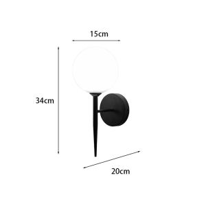 Wall lamp Kerlibin G9 metal in black and white color 13x18x34cm