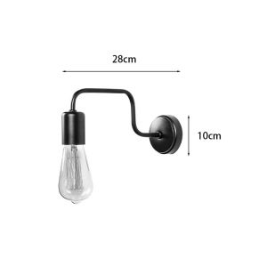 Kerquin Led metal wall lamp in black color 28x10x11cm