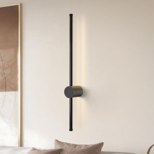 Wall lamp Led Eftenbo in black color D8x80cm