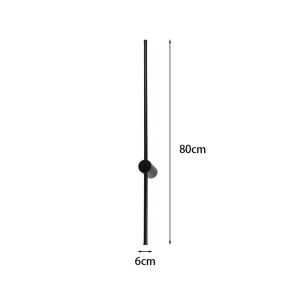 Wall lamp Led Eftenbo in black color D8x80cm