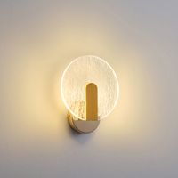 Acrylic wall lamp Led 8w 720lm 3000k 195x230xd60mm gold Arte Illumina Volet