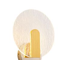 Acrylic wall lamp Led 8w 720lm 3000k 195x230xd60mm gold Arte Illumina Volet
