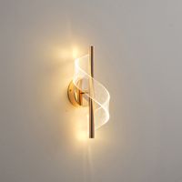 Acrylic wall lamp Led 8w 720lm 3000k 300x130mm rose gold Arte Illumina Silk