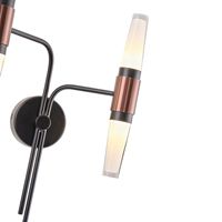Wall lamp aluminum Led 2x6w 720lm 3000k 420x130mm black-gold Arte Illumina Velas