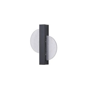 Wall lamp aluminum-acrylic Led 6w 312lm 3000k 195x45x250mm black Arte Illumina Erato