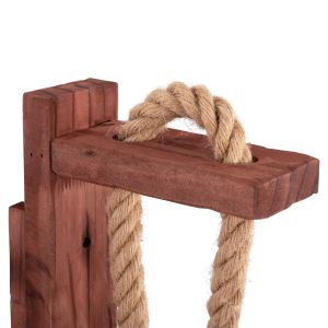 Wall lamp Barn Hm4469 wooden base-hemp rope [e27] 7x20x29hcm.