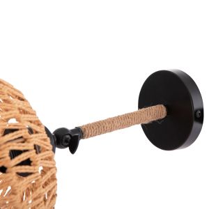 Wall lamp Glide Hm4475 metal base-hemp rope-[e27] 22x22x35-21hcm.