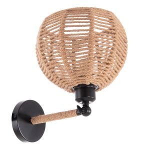 Wall lamp Hm4483 metal base-hemp rope-[e27] 20x20x38-24hcm.