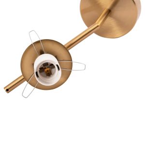 Wall lamp Homy2 Hm4471 metal base in gold-glass [e27] 14.5x28x21hcm.