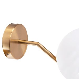 Wall lamp Homy2 Hm4471 metal base in gold-glass [e27] 14.5x28x21hcm.