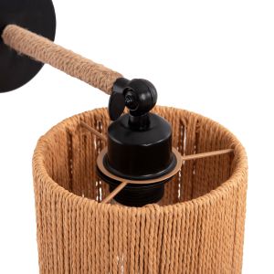 Wall lamp Lant Hm4476 metal base-hemp rope- [e27] 15x15x35-23hcm.