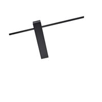 Wall lamp metal Led 8w 800lm 3000k 600x200x40mm black Arte Illumina Clio