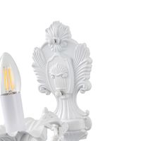 Wall lamp metal aluminum crystal 1xe14 max 8w 140x245x380mm white Arte Illumina Jewel