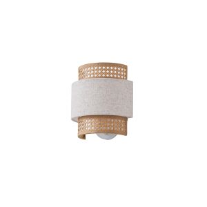 Wall lamp metal-fabric 1xe27 Max 15w 240x230x140 mm cream-white Arte Illumina Isla