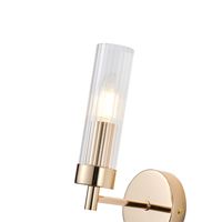 Wall lamp metal-glass 1xe14 max 15w 155χ100χ245mm French gold Arte Illumina Viny