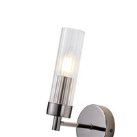 Wall lamp metal-glass 1xe14 max 15w 155χ100χ245mm black Arte Illumina Viny