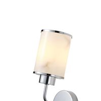Wall lamp metal-glass 1χe27 max 40w 160x100x270mm chrome Arte Illumina Marbeline