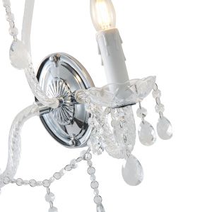Wall lamp metal-glass 2xe14 max 8w 330x425mm metal Arte Illumina Kristallo