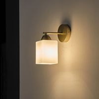 Wall lamp metal-glass with single lamp 1χe27 Max 15w 180x100x210mm golden champagne Arte Illumina Madisson