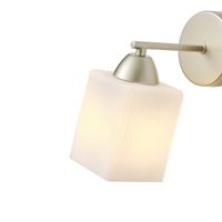 Wall lamp metal-glass with single lamp 1χe27 Max 15w 180x100x210mm golden champagne Arte Illumina Madisson