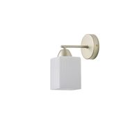 Wall lamp metal-glass with single lamp 1χe27 Max 15w 180x100x210mm golden champagne Arte Illumina Madisson