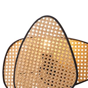 Rattan wall lamp 1xe27 Max15w 430χ300mm brown-black Arte Illumina Kai